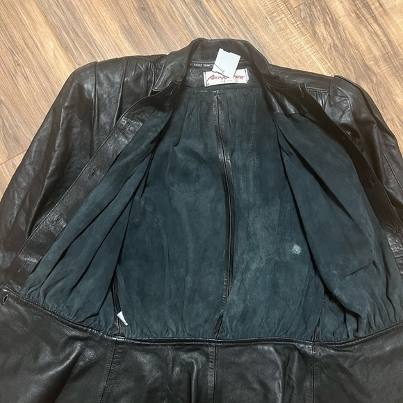 Alicia Herrera New York Leather XS 80s Dolman Sleeve Cinched Waist Shirt Jacket - Picture 7 of 13